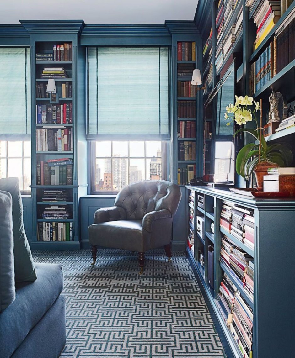 Домашняя библиотека интерьер