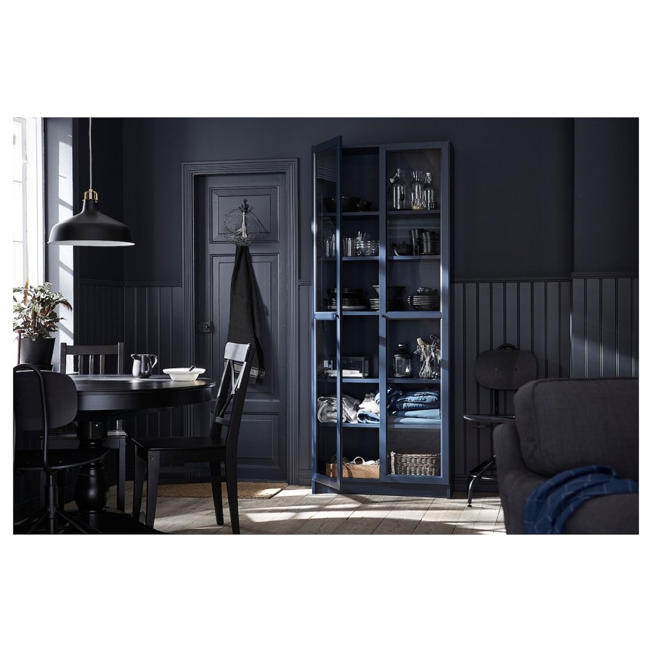 Икеа Билли книжный шкаф синий