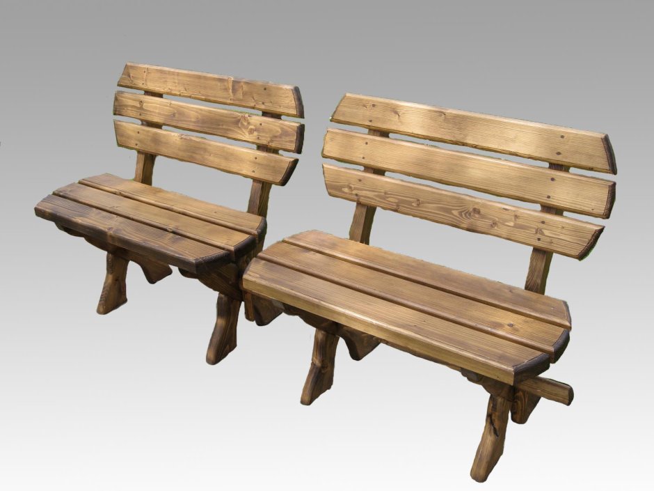 Деревянная скамейка диван