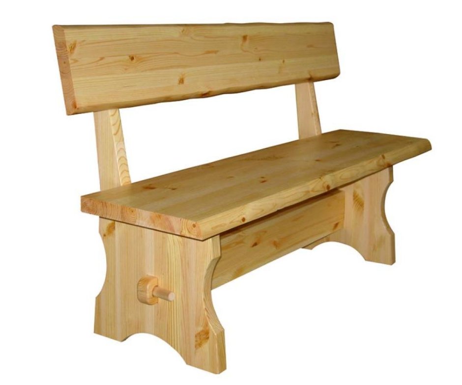 Скамья со спинкой «Скандинавия» 1400 из сосны