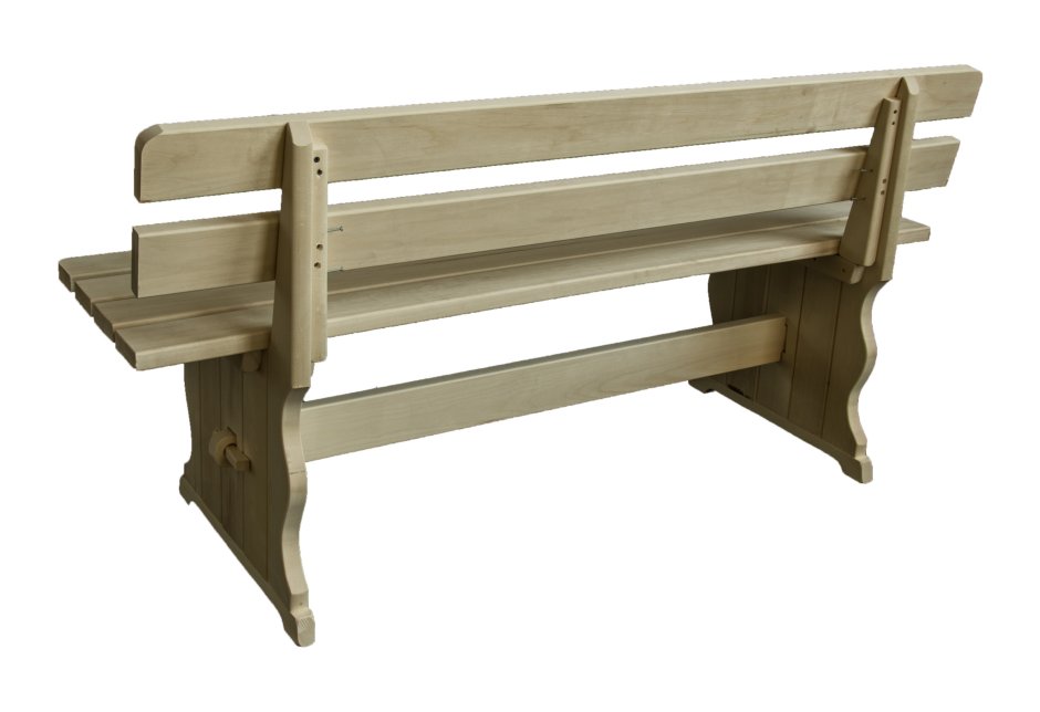 Лавочка Европа со спинкой 1500х680х860