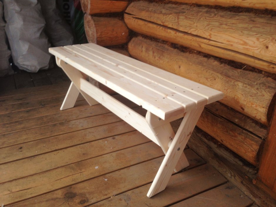 Лавка складная (1,2 метр) Садовая, деревянная