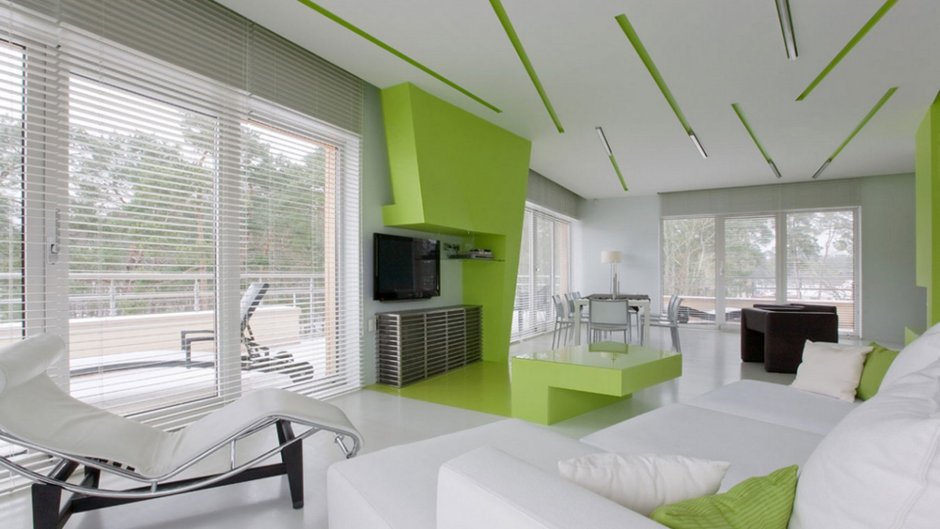 Интерьер в салатовых тонах