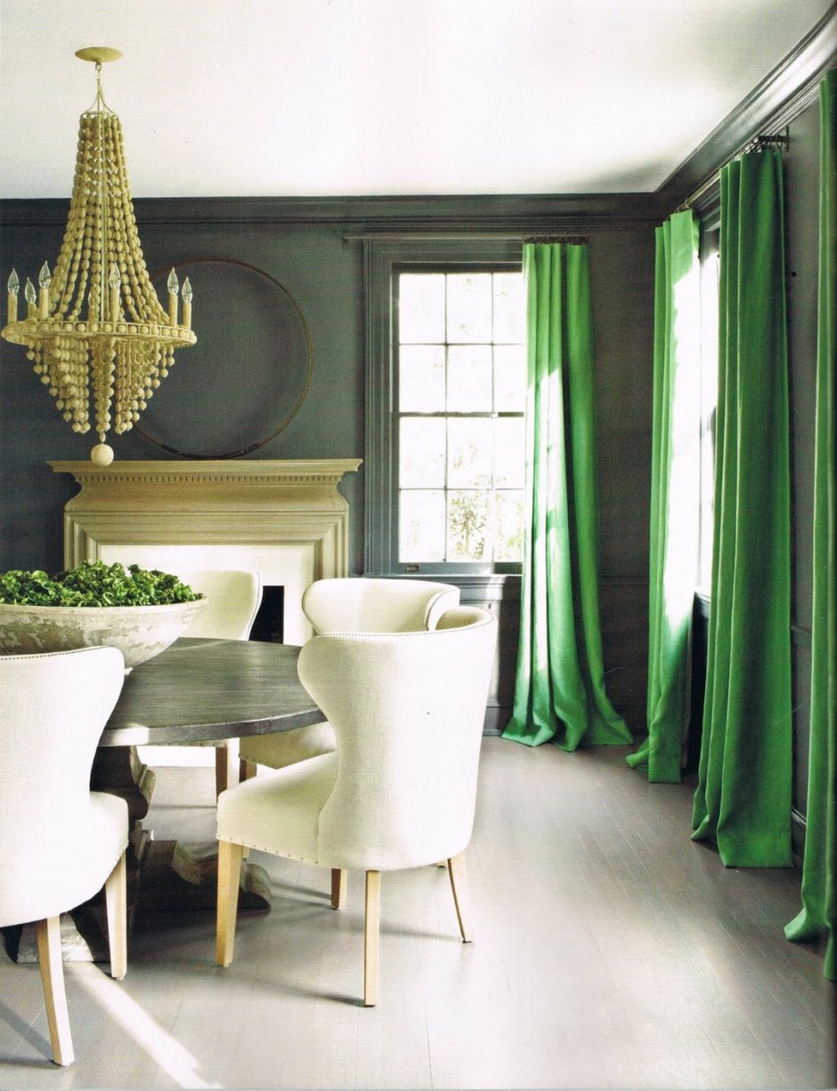 Бритиш Грин цвет в интерьере