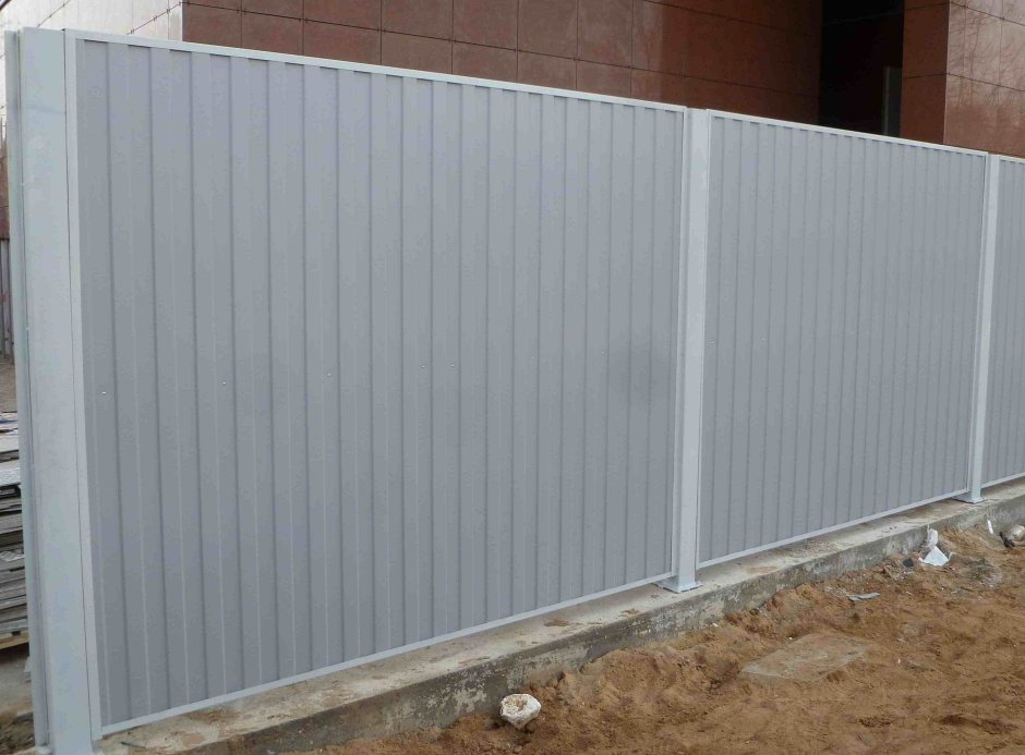 RAL 9006 профлист забор