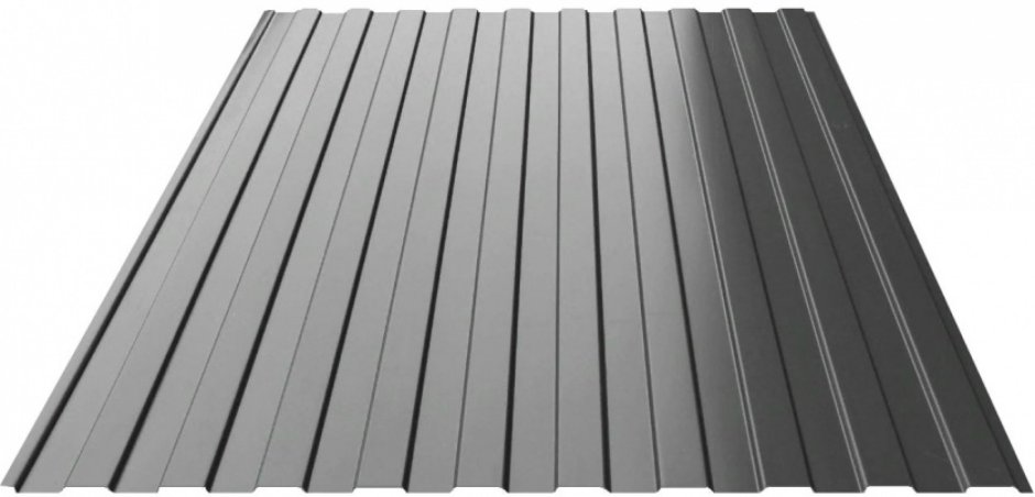 Профнастил с8 1,2х2 м 0,45 мм графитовый серый RAL 7024