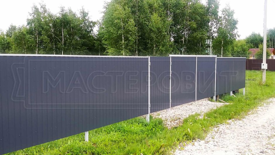 Забор графит 7024 профлист