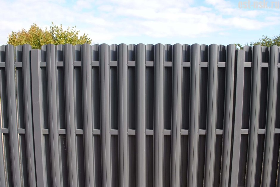 Евроштакетник графит RAL 7024