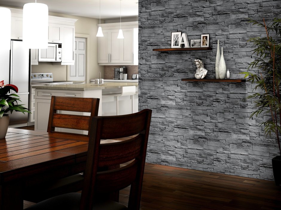 Декоративный камень в интерьере