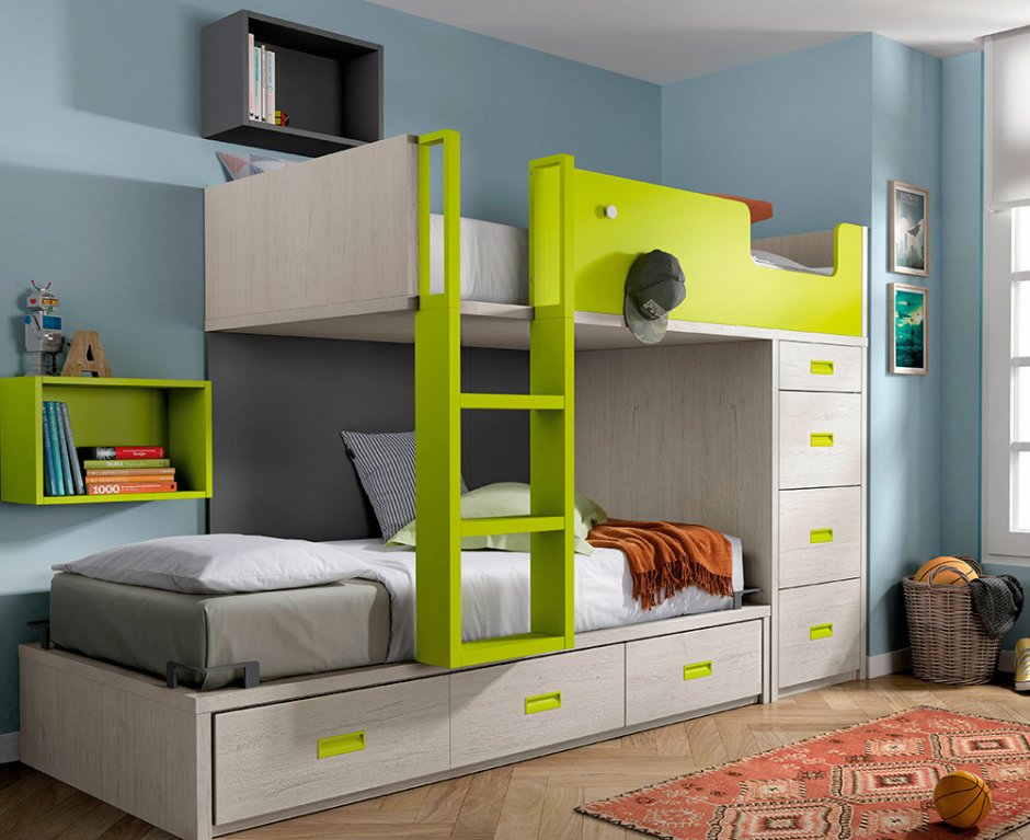 Двухъярусная кровать для подростков