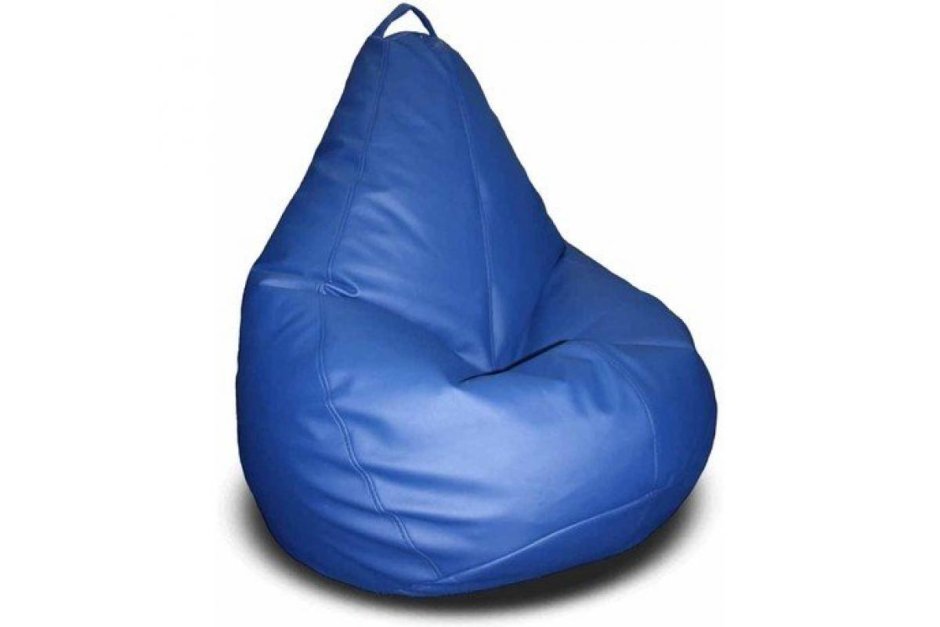 Кресло-груша экокожа XL синий