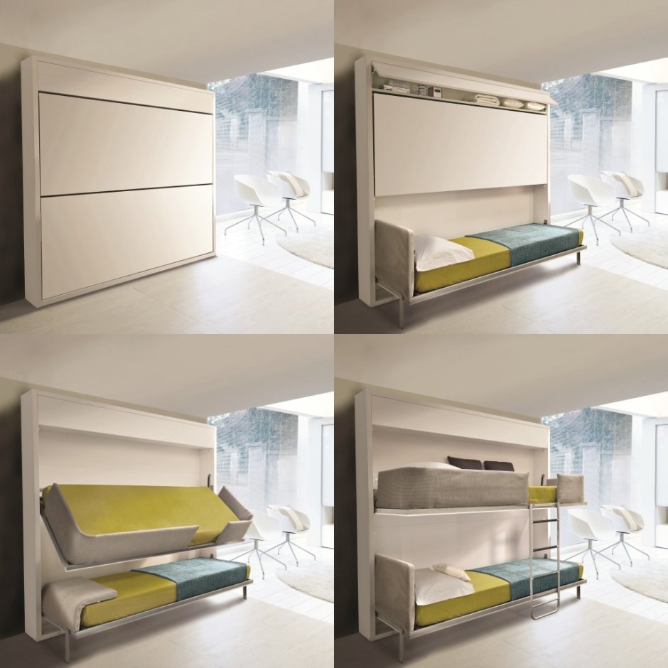 Шкаф-кровать трансформер двухъярусная икеа