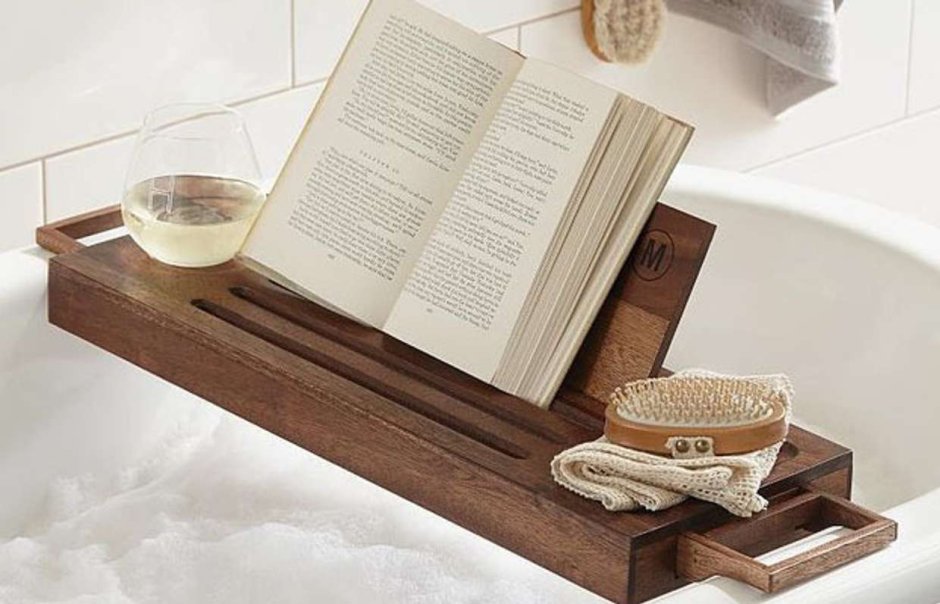Подставка в ванную деревянная