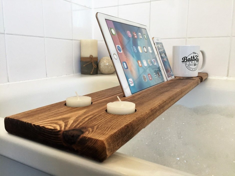 Подставка в ванную деревянная