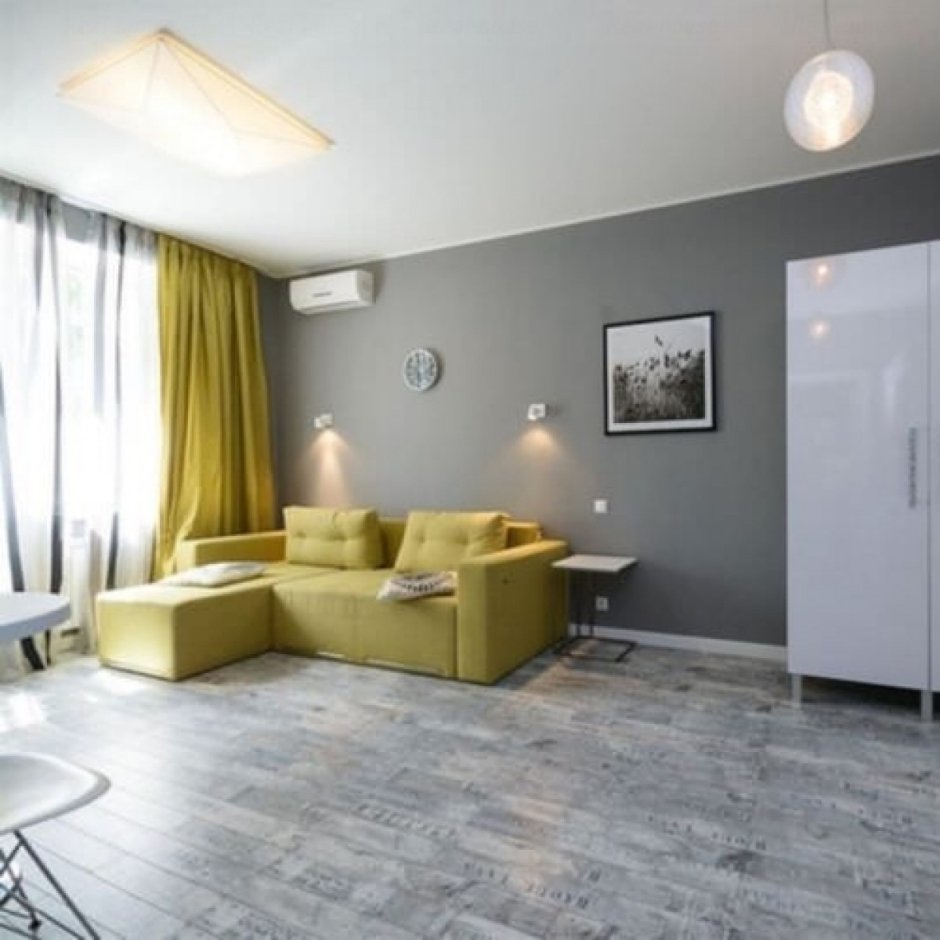 Серый ламинат в интерьере