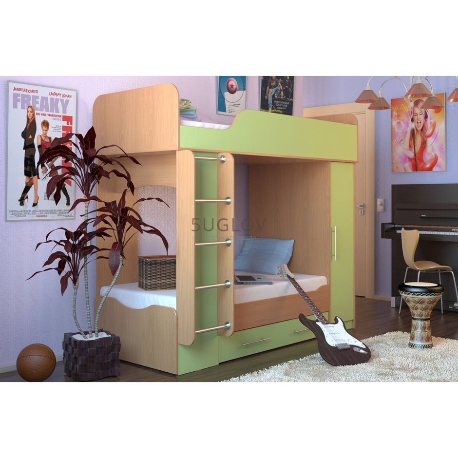 Двухъярусные кровати Гармония Карлсон дуэт 1