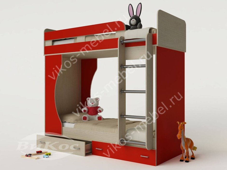 Двухуровневая кровать детская улыбка 10 сборка