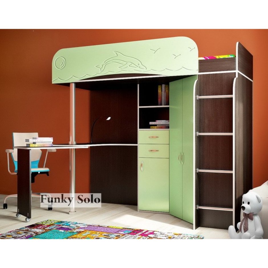 Кровать чердак Фанки Кидз Соло 2