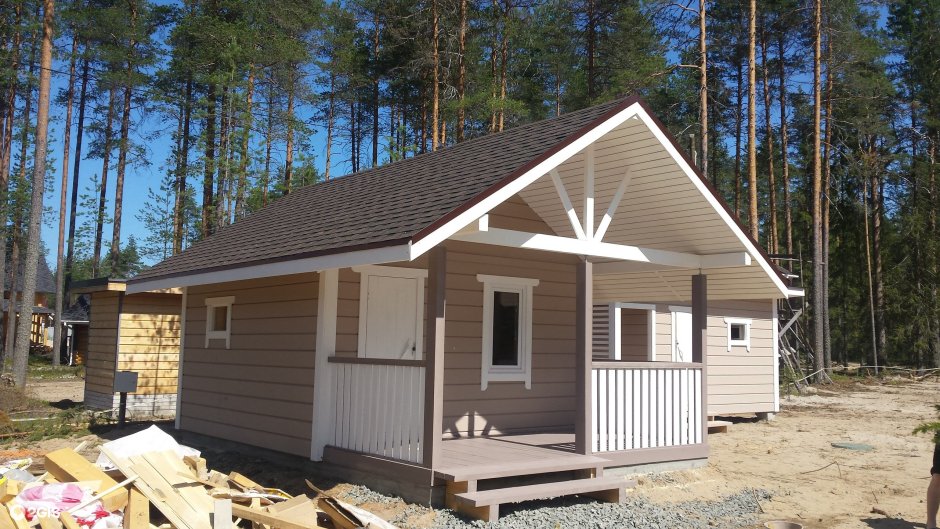 Цвет бани из бруса