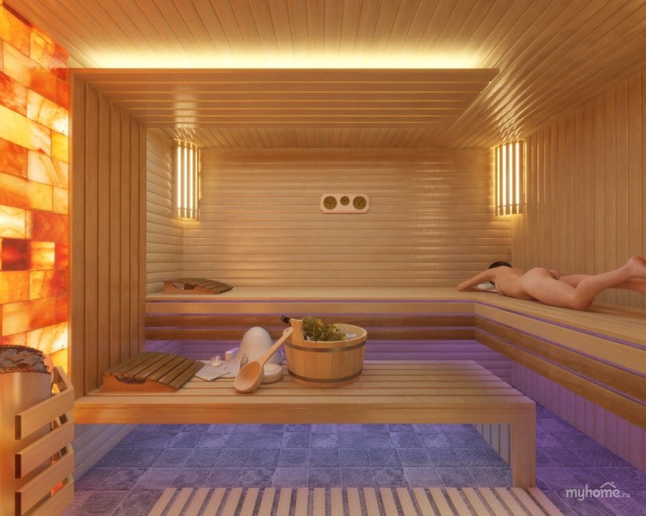 Освещение в предбаннике бани