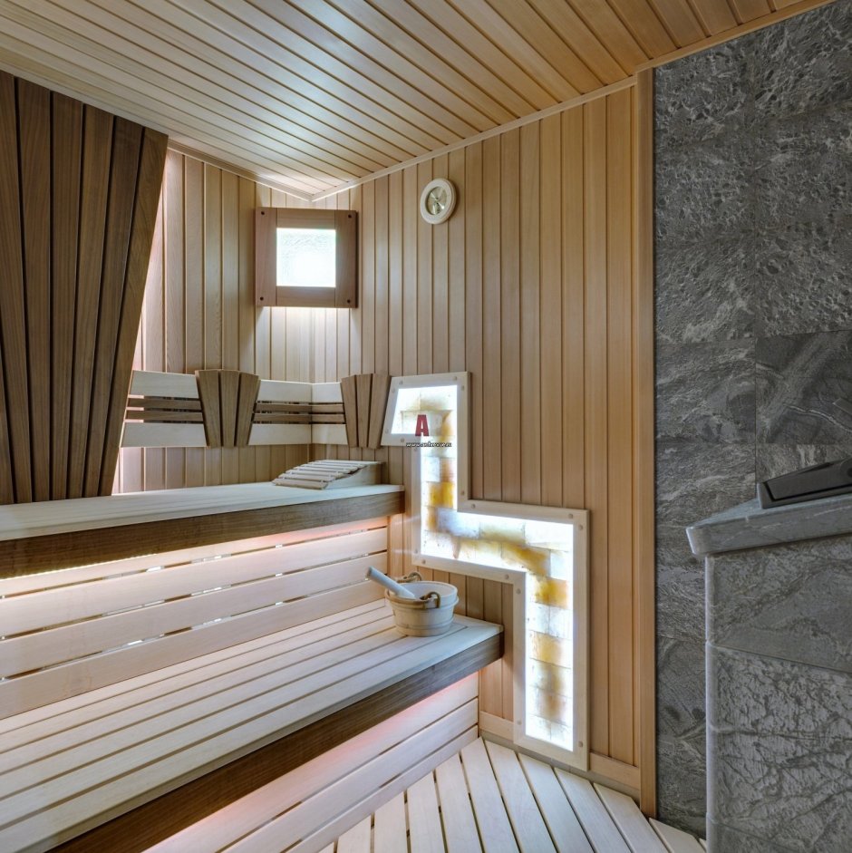 Современная отделка бани