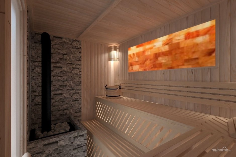 Отделка гостинной в сауне