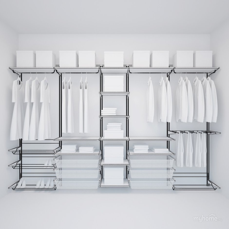 Сетчатые гардеробные системы готовые