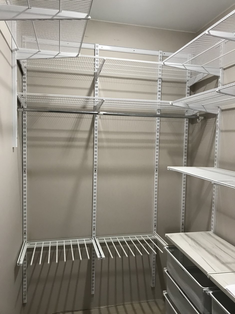 Elfa п образные гардеробные