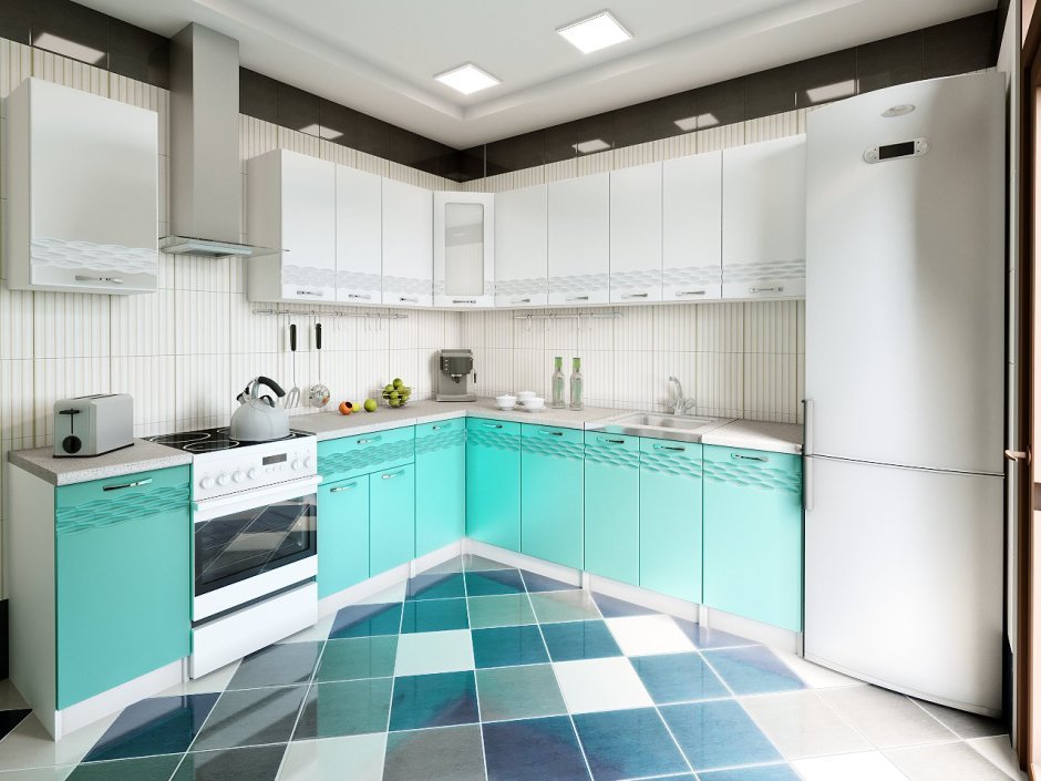 Кухонный гарнитур Аквамарин 8м2