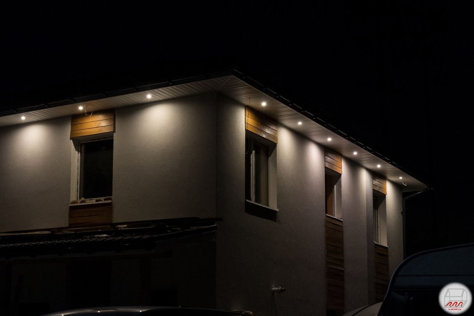 Светильники для подсветки фасада