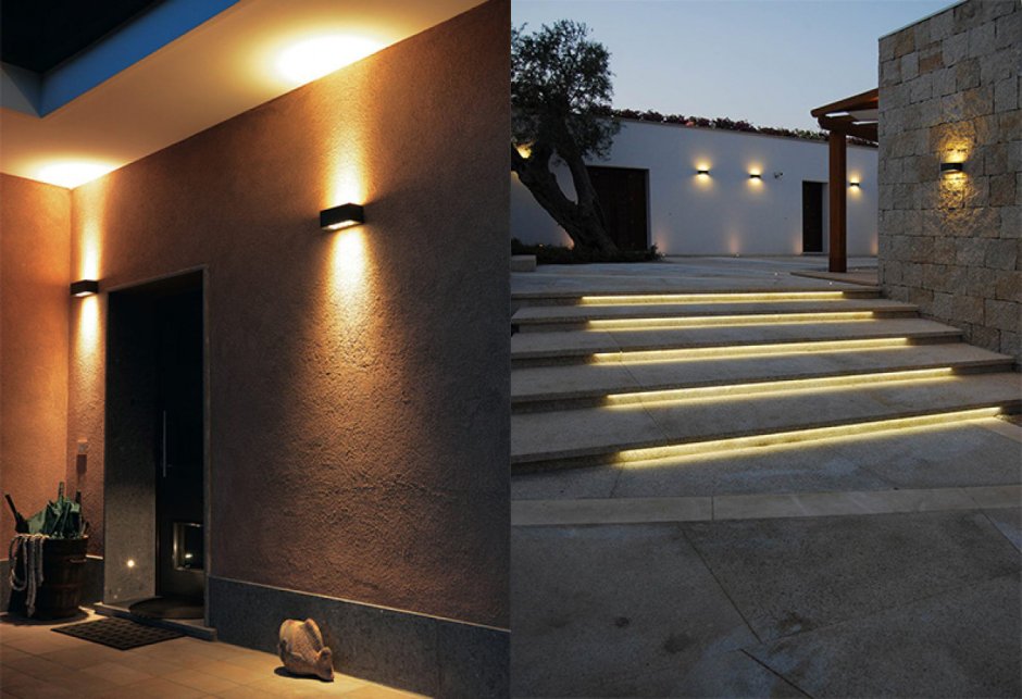 Фасадные светильники для подсветки зданий