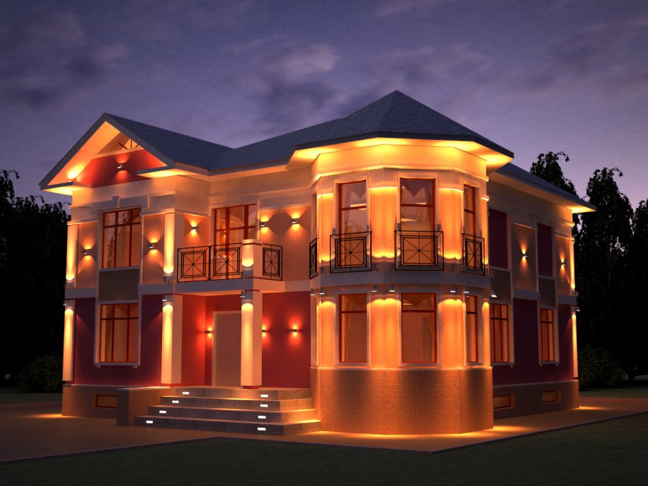 Освещение фасада