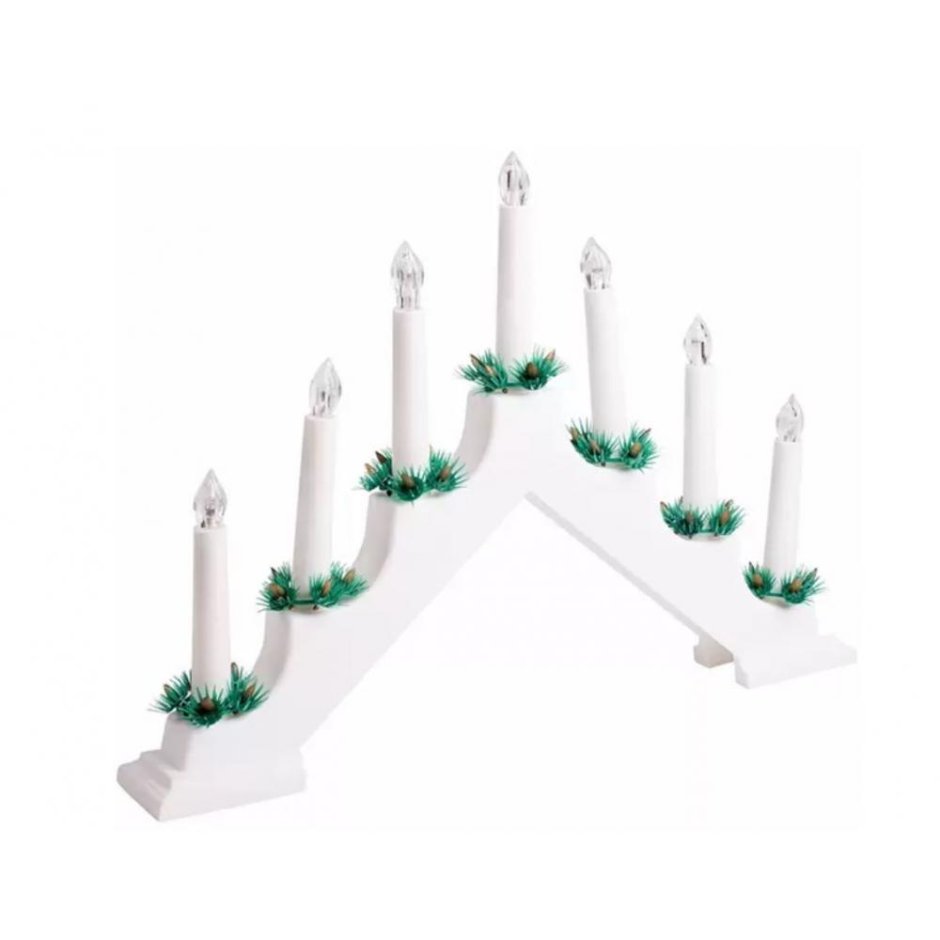 Свеча светодиодная Neon-Night Новогодняя горка 7 свечек 37 см