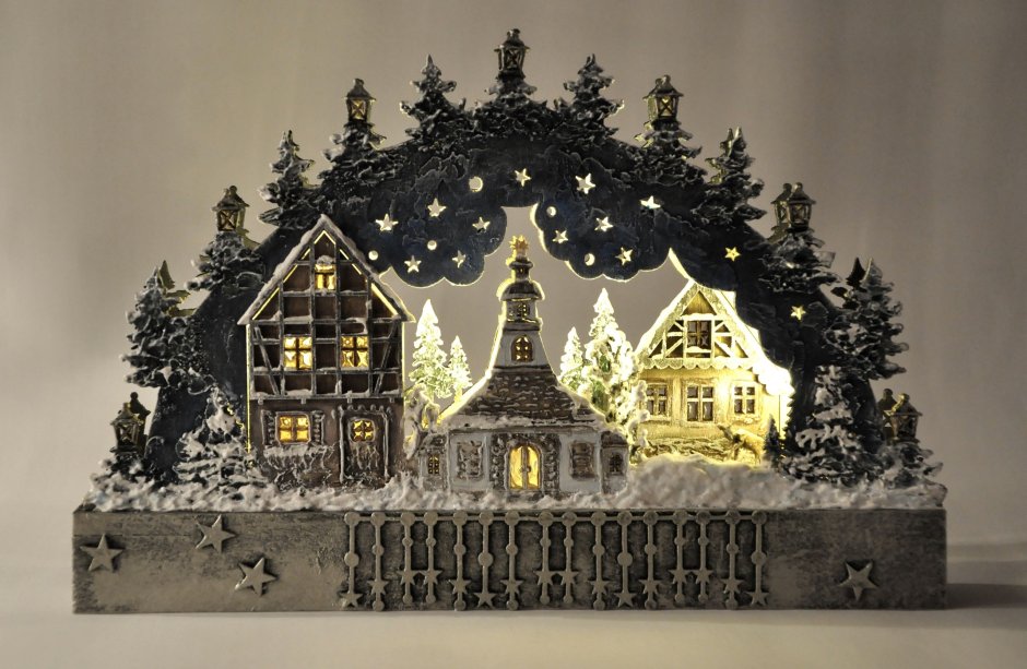 Новогодний светильник телевизор