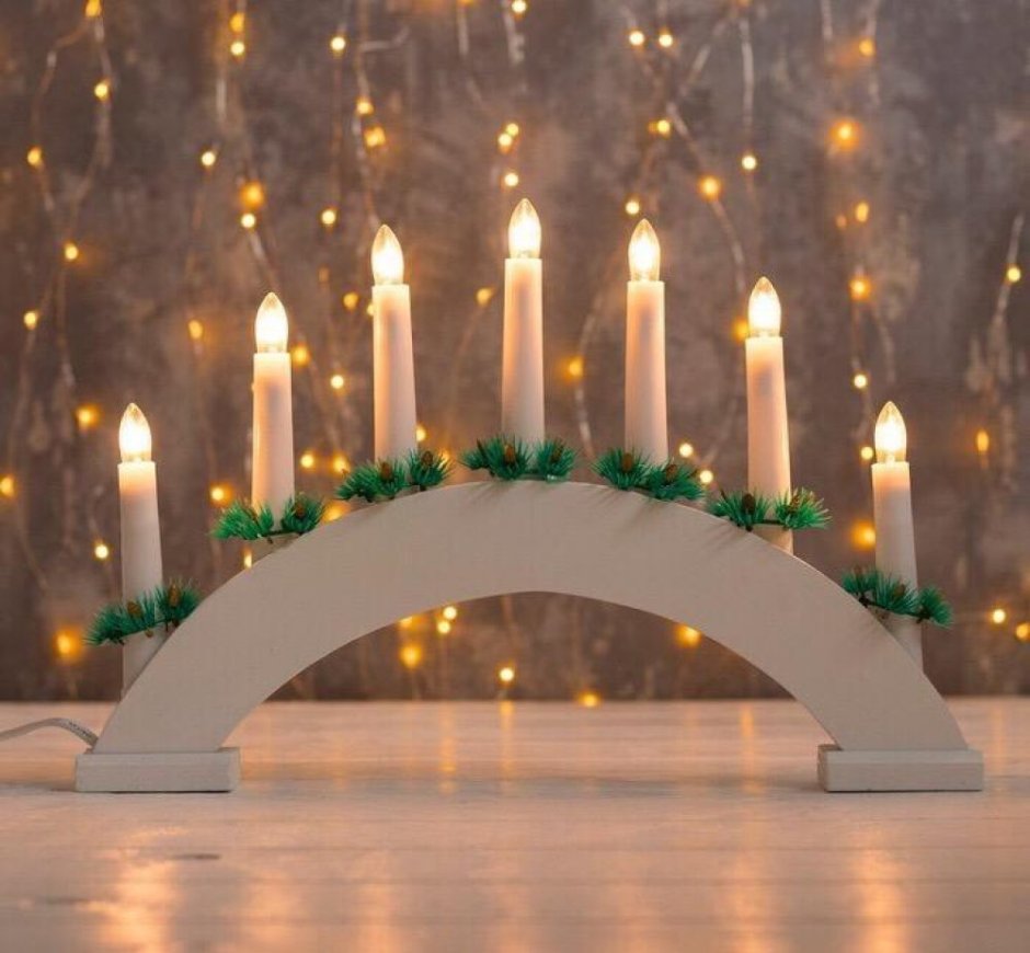 Рождественский семисвечник горка