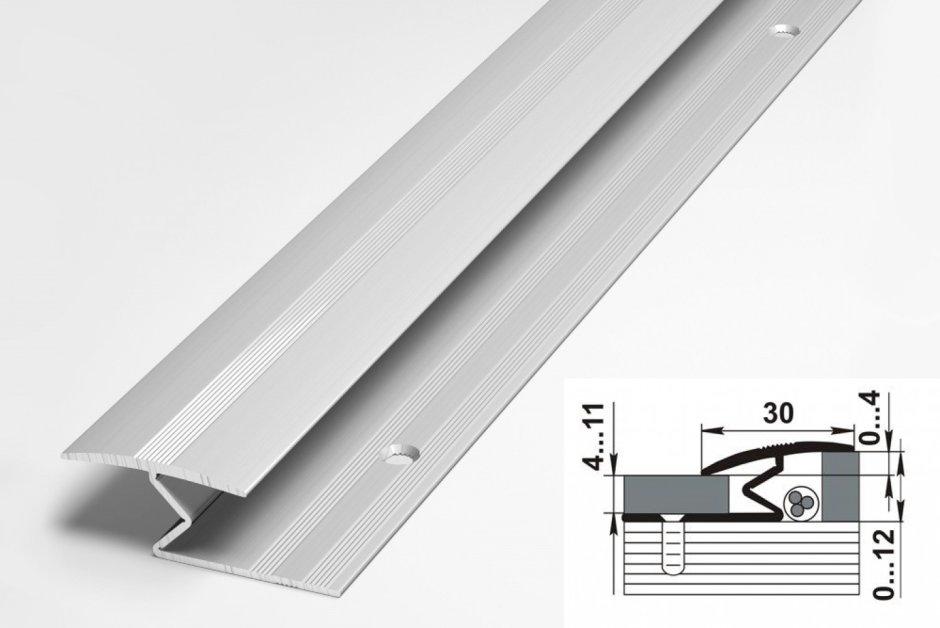 Порог алюм. Т-обр. 20мм 1,35м