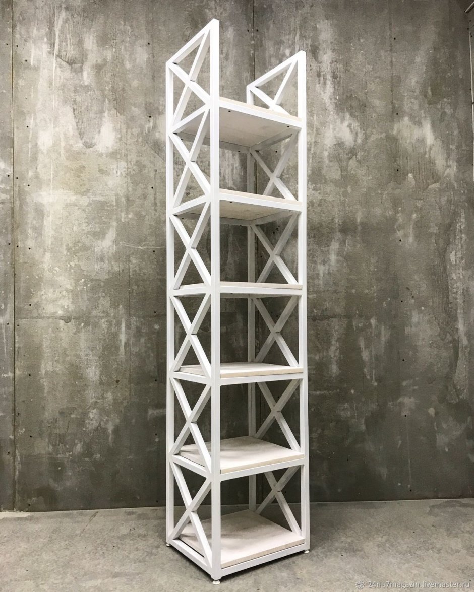 Узкий стеллаж лофт