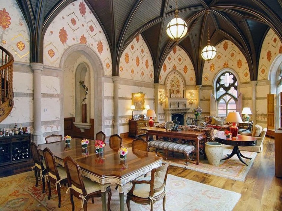 Интерьер замков романского стиля