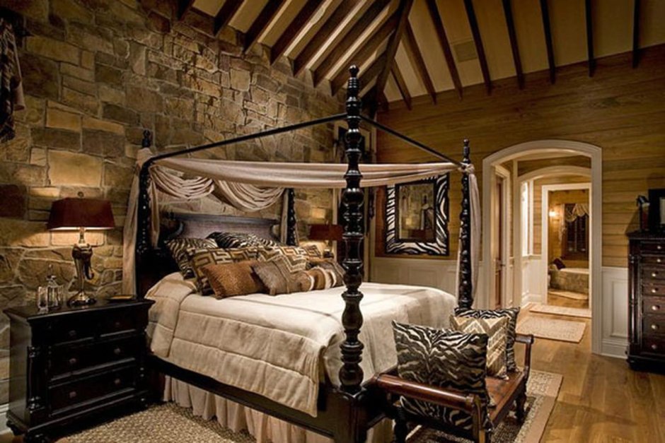 Спальня в романском стиле