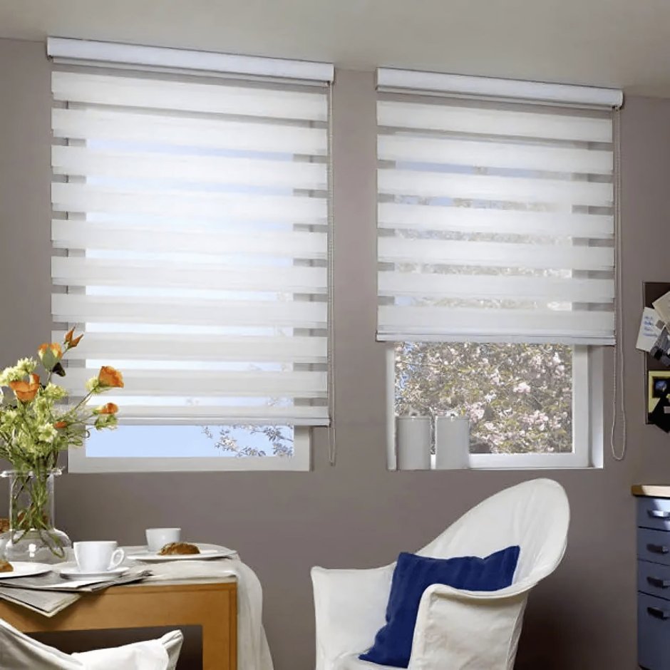 Рулонные шторы Зебра день-ночь