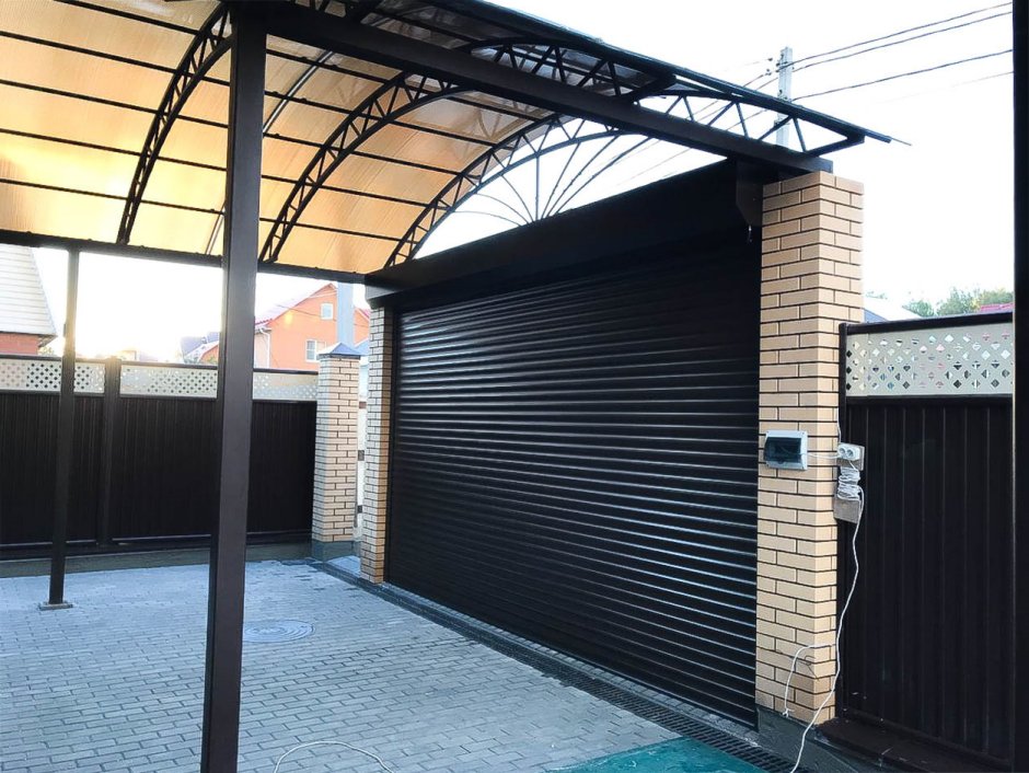 Ролл ворота Алютех под навес
