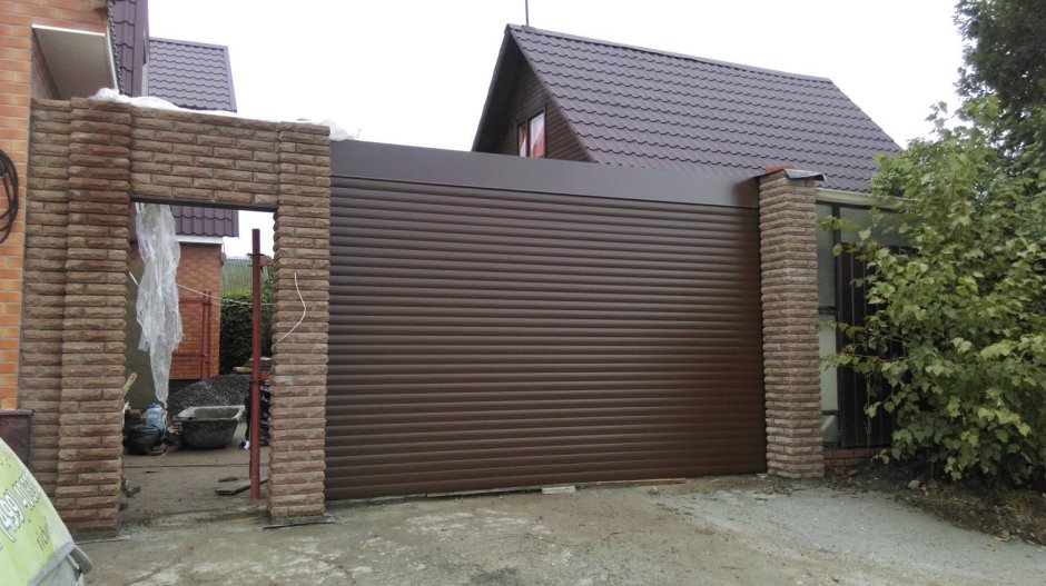 Рольставни ворота на заезд во двор