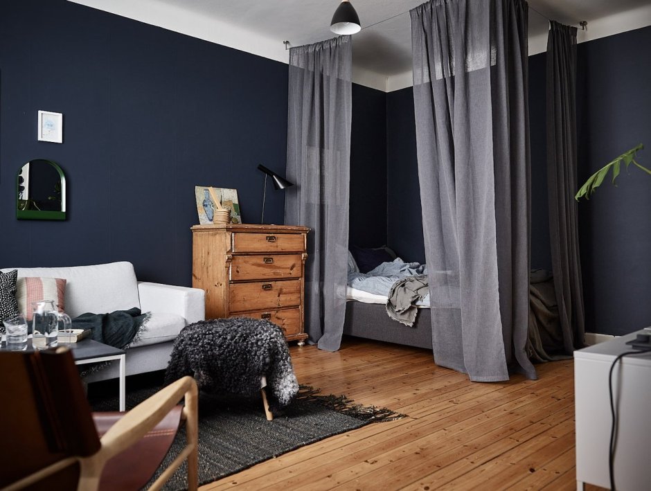 Спальня стиль Сканди серый