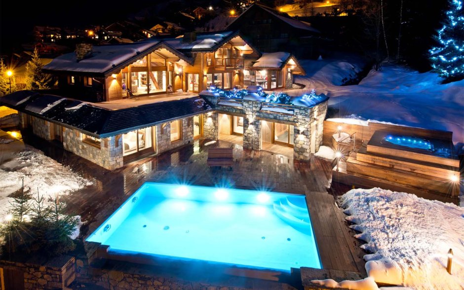 Куршавель бассейн на улице