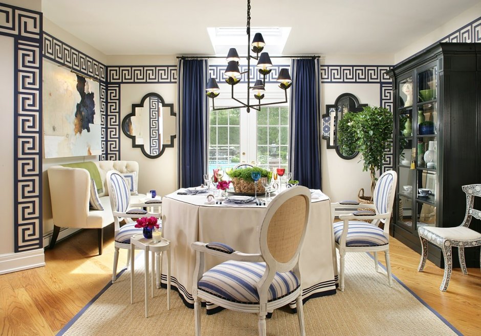 Греческий Меандр в интерьере