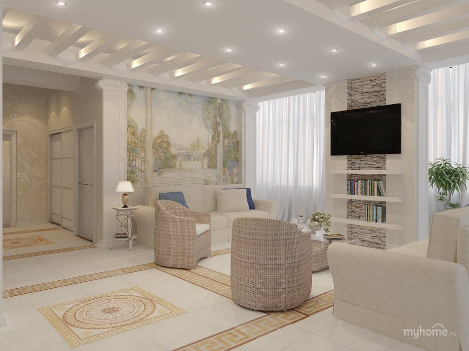 Гостиная в греческом стиле