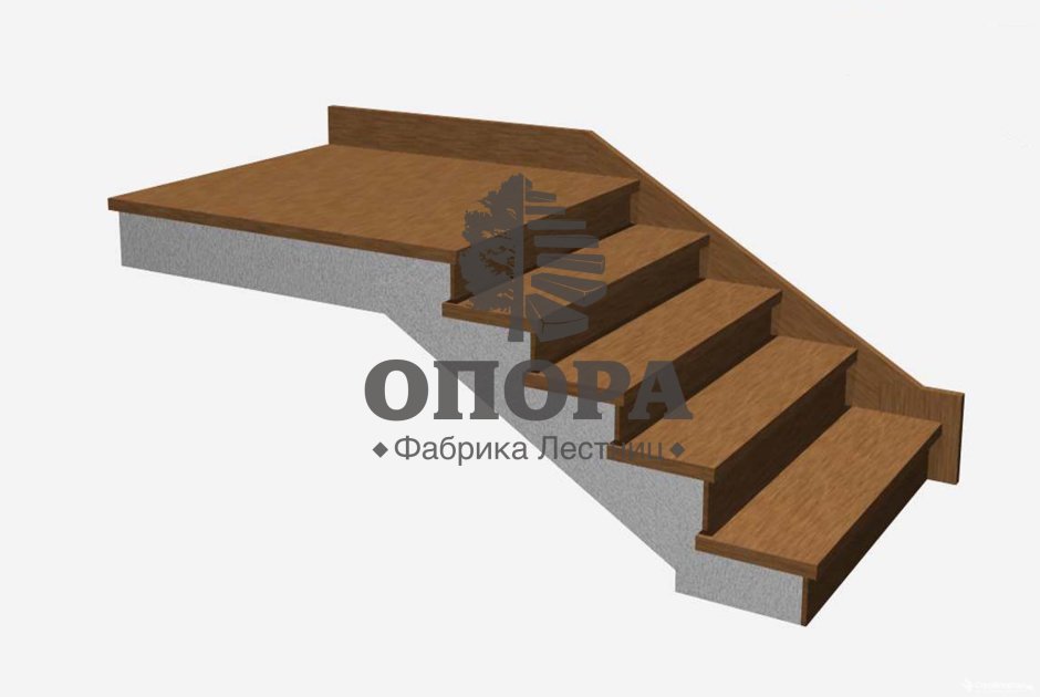 Ступени из керамогранита для лестниц с забежными ступенями