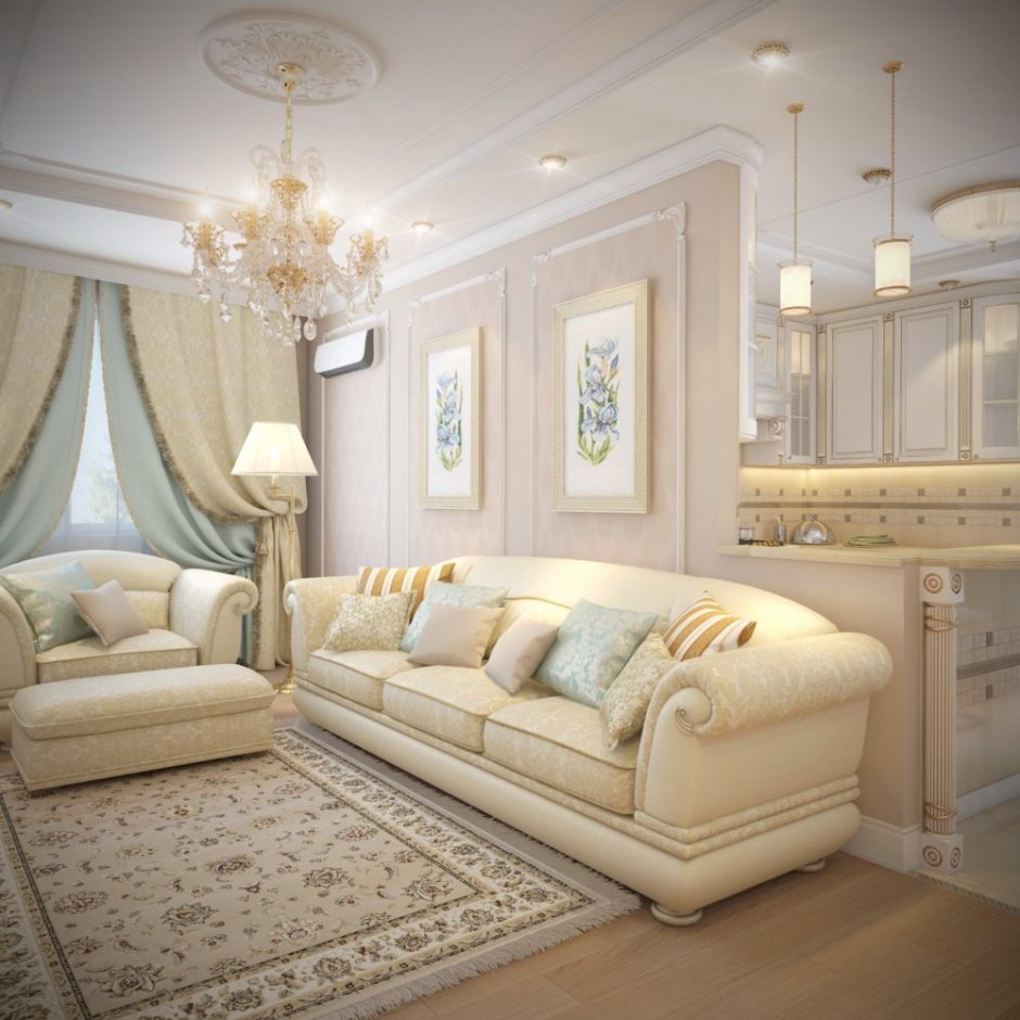 Гостиная в классическом стил