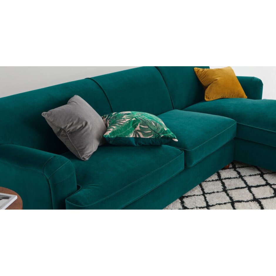 Диван Камерон изумрудный