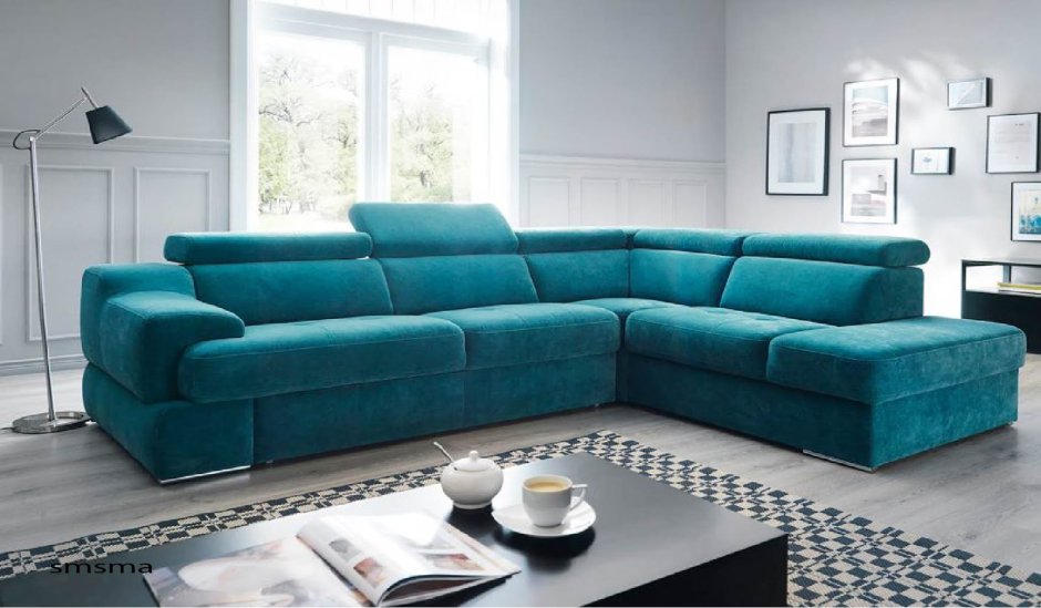 Модульный диван бирюзовый